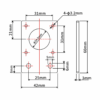 Držák Montážní Deska Pro Krokový Motor s Přírubou NEMA 17
