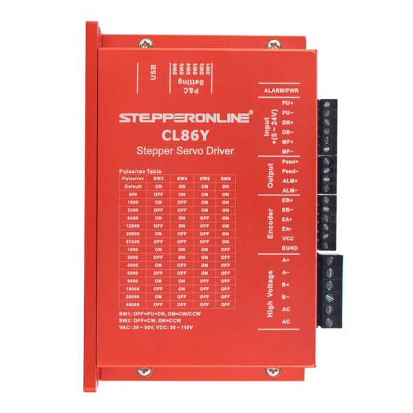 Sada Krokový Motor Nema 34 s Uzavřenou Smyčkou, Enkodérem a Driver CL86Y 12Nm