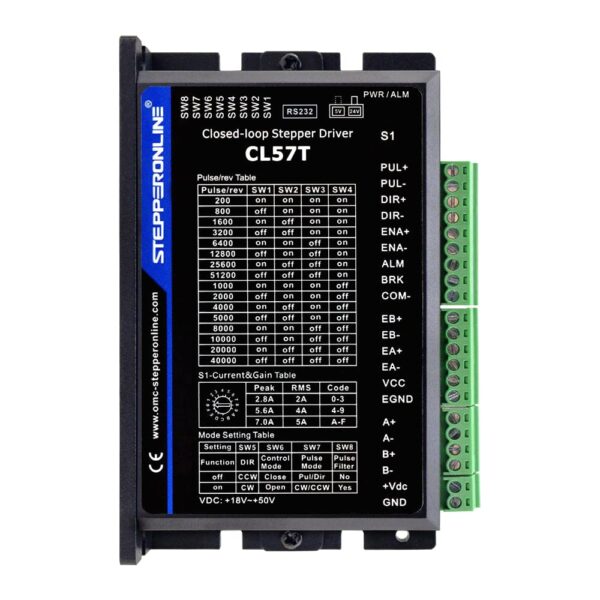 sada krokovy motor nema 23 2 0nm s uzavrenou smyckou enkoderem a driver cl57t (3)